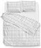 Zohome Delon Dekbedovertrek - Tweepersoons - Katoensatijn - 200x200-220cm - Off-White