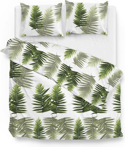 ZoHome Donny Dekbedovertrek - Litsjumeaux XL - 260x200/220 cm - Green