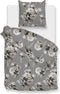 Zohome Ella Dekbedovertrek - Eenpersoons - Flanel - 140x200-220cm - Grijs