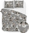 Zohome Ella Dekbedovertrek - Eenpersoons - Flanel - 140x200-220cm - Grijs