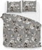Zohome Ella Dekbedovertrek - Eenpersoons - Flanel - 140x200-220cm - Grijs