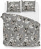 Zohome Ella Dekbedovertrek - Lits-jumeaux - Flanel - 240x200-220cm - Grijs