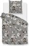 Zohome Ella Dekbedovertrek - Lits-jumeaux - Flanel - 240x200-220cm - Grijs