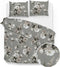 Zohome Ella Dekbedovertrek - Lits-jumeaux - Flanel - 240x200-220cm - Grijs