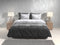 Zohome Entia Dekbedovertrek - Lits-jumeaux - Flanel - 240x200-220cm - Grijs