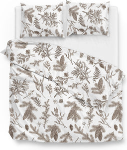 Zohome Esme Dekbedovertrek - Tweepersoons - Flanel - 200x200-220cm - Wit