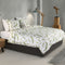 Zohome Eucalia Dekbedovertrek - 100% Katoen-Satijn - 200x220-NL-BE - Wit