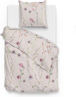 Zohome Gerbera Dekbedovertrek - 100% Katoen - 140x220 - Beige