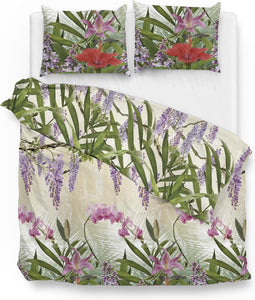 ZoHome Green Dekbedovertrek Myrte 260x200-220 cm + 2 slopen 60x70 cm, gemaakt van 100% Katoen