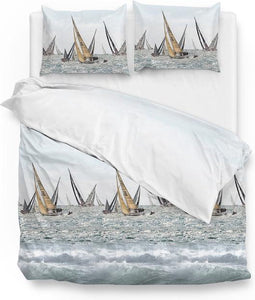 ZoHome Gunnar Dekbedovertrek - Tweepersoons - 200x200/220 cm - Blue