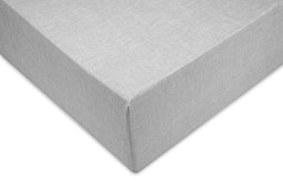 Zohome Hoeslaken Lino - Onderlaken 1 persoons - 90x200 - 100% Katoen - Grijs