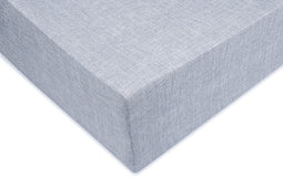 Zohome Hoeslaken Lino - Onderlaken 1 persoons - 90x210-220 - 100% Katoen - Blauw