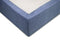 Zohome Hoeslaken Lino - Onderlaken 1 persoons - 90x210-220 - 100% Katoen - Blauw