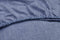 Zohome Hoeslaken Lino - Onderlaken 1 persoons - 90x210-220 - 100% Katoen - Blauw