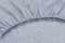 Zohome Hoeslaken Lino - Onderlaken 1 persoons - 90x210-220 - 100% Katoen - Blauw