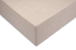 Zohome Hoeslaken Lino - Onderlaken voor tweepersoonsbed - 180x210-220 - 100% Katoen - Beige