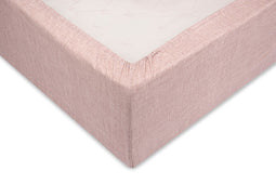 Zohome Hoeslaken Lino - Onderlaken voor tweepersoonsbed - 180x210-220 - 100% Katoen - Roze