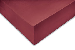Zohome Hoeslaken Satinado - Onderlaken 1 persoons - 90x210-220 - 100% Katoen-Satijn - Rood