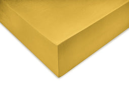 Zohome Hoeslaken Satinado - Onderlaken 1 persoons - 90x210-220 - 100% Katoen-Satijn - Geel