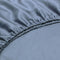 Zohome Hoeslaken Satinado - Onderlaken 1 persoons - 90x210-220 - 100% Katoen-Satijn - Blauw