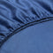Zohome Hoeslaken Satinado - Onderlaken 1 persoons - 90x210-220 - 100% Katoen-Satijn - Blauw