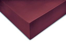 Zohome Hoeslaken Satinado - Onderlaken voor tweepersoonsbed - 180x210-220 - 100% Katoen-Satijn - Paars