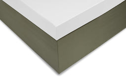 Zohome Hoeslaken Satinado-topper - Onderlaken 1 persoons - 90x210-220 - 100% Katoen-Satijn - Wit