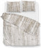 Zohome Ihime Dekbedovertrek - Lits-jumeaux - Flanel - 240x200-220cm - Natural