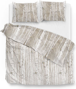 Zohome Ihime Dekbedovertrek - Lits-jumeaux - Flanel - 260x200-220cm - Natural