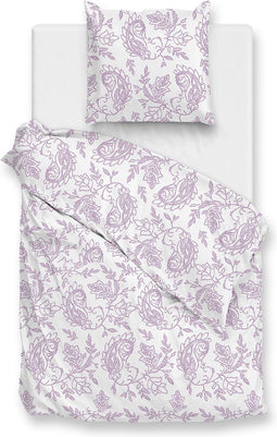 Zohome Indiano Dekbedovertrek - 100% Katoen-Perkal - 140x220 - Roze