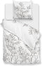 Zohome Judy Dekbedovertrek - Eenpersoons - Katoensatijn - 140x200-220cm - Wit