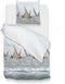 Zohome Kacie Dekbedovertrek - Eenpersoons - Katoensatijn - 140x200-220cm - Blauw