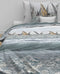 Zohome Kacie Dekbedovertrek - Eenpersoons - Katoensatijn - 140x200-220cm - Blauw