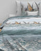 Zohome Kacie Dekbedovertrek - Lits-jumeaux - Katoensatijn - 260x200-220cm - Blauw