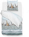 Zohome Kacie Dekbedovertrek - Tweepersoons - Katoensatijn - 200x200-220cm - Blauw