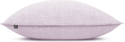 Zohome Kussensloop Lino - Kussenhoes van 50x50 cm - 1 stuk - 100% Katoen - Paars