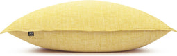 Zohome Kussensloop Lino - Kussenhoes van 50x50 cm - 1 stuk - 100% Katoen - Geel
