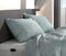 Zohome Kussensloop Lino - Kussenhoes van 50x50 cm - 1 stuk - 100% Katoen - Blauw