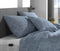 Zohome Kussensloop Lino - Kussenhoes van 50x50 cm - 1 stuk - 100% Katoen - Blauw