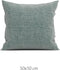 Zohome Kussensloop Lino - Kussenhoes van 50x50 cm - 1 stuk - 100% Katoen - Groen