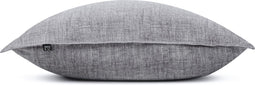 Zohome Kussensloop Lino - Kussenhoes van 60x70 cm - 1 stuk - 100% Katoen - Antraciet