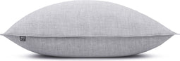 Zohome Kussensloop Lino - Kussenhoes van 60x70 cm - 1 stuk - 100% Katoen - Grijs