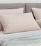 Zohome Kussensloop Lino - Kussenhoes van 60x70 cm - 1 stuk - 100% Katoen - Beige