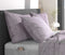 Zohome Kussensloop Lino - Kussenhoes van 80x80 cm - 1 stuk - 100% Katoen - Paars