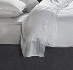 Zohome Laken Satinado - Onderlaken 160x290 cm - Bedlaken van 100% Katoen-Satijn - Wit