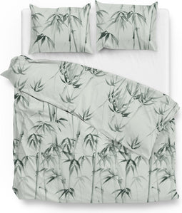 Zohome Lani Dekbedovertrek - Tweepersoons - Katoensatijn - 200x200-220cm - Groen