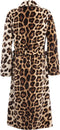 ZoHome Leopard Badjas Lang - Fleece - Maat M - Brown