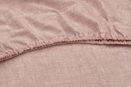 Zohome Lino Hoeslaken - Lits-jumeaux - Katoen - 180x210-220cm - Roze