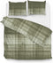 Zohome Marley Dekbedovertrek - Eenpersoons - Flanel - 140x200-220cm - Groen
