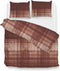 Zohome Marley Dekbedovertrek - Lits-jumeaux - Flanel - 240x200-220cm - Rood